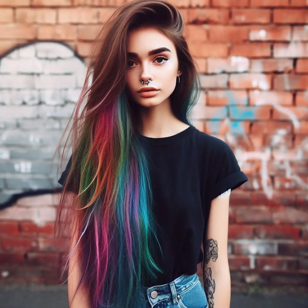 Rainbow hair